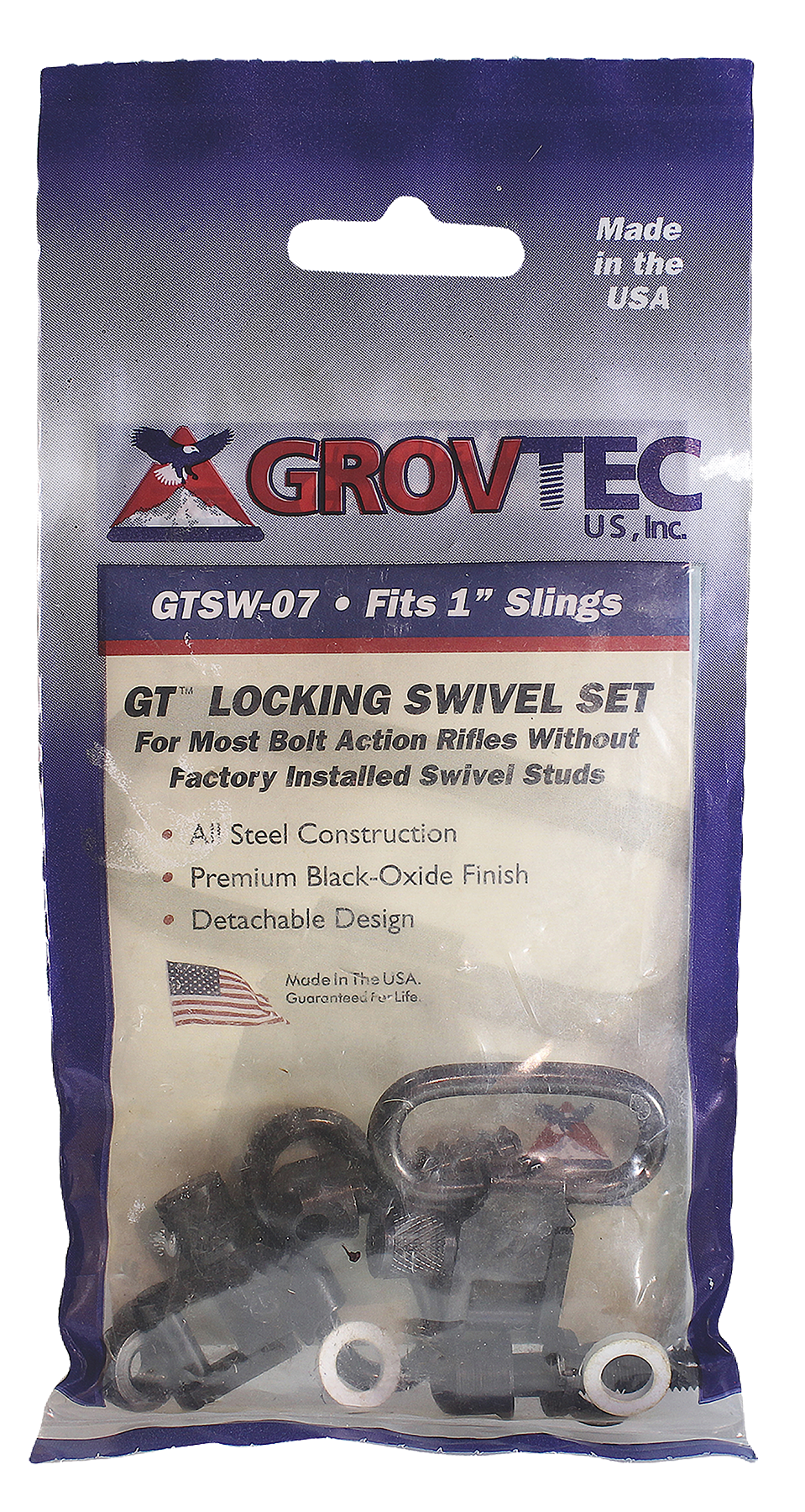 GrovTec Sling Swivel Studs with 1" Locking Swivels Set with Machine Screw Forend