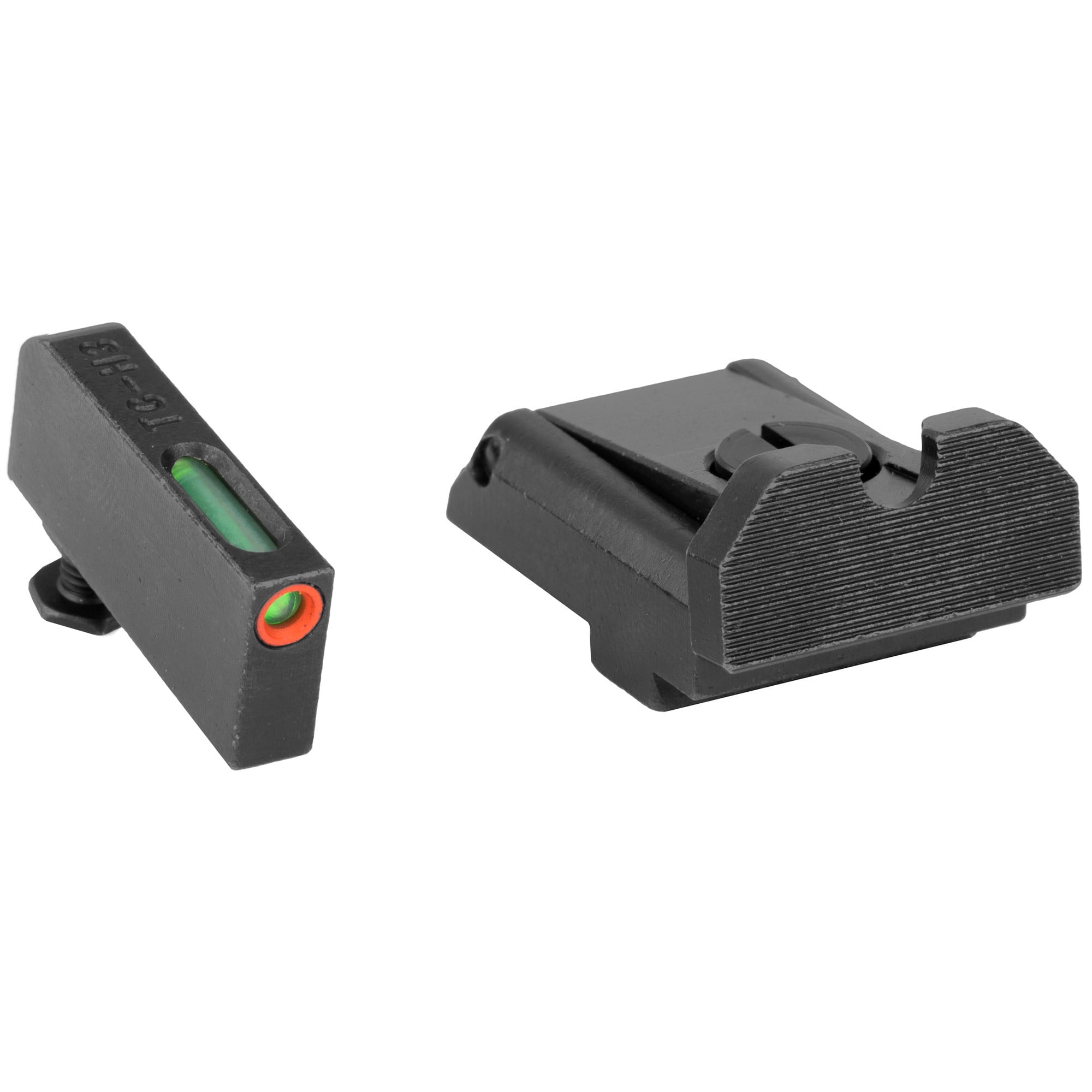 TruGlo TG13GLAPC TFX ProBlack | Green Tritium & Fiber Optic Orange Outline Front Sight Blank Rear Sight
