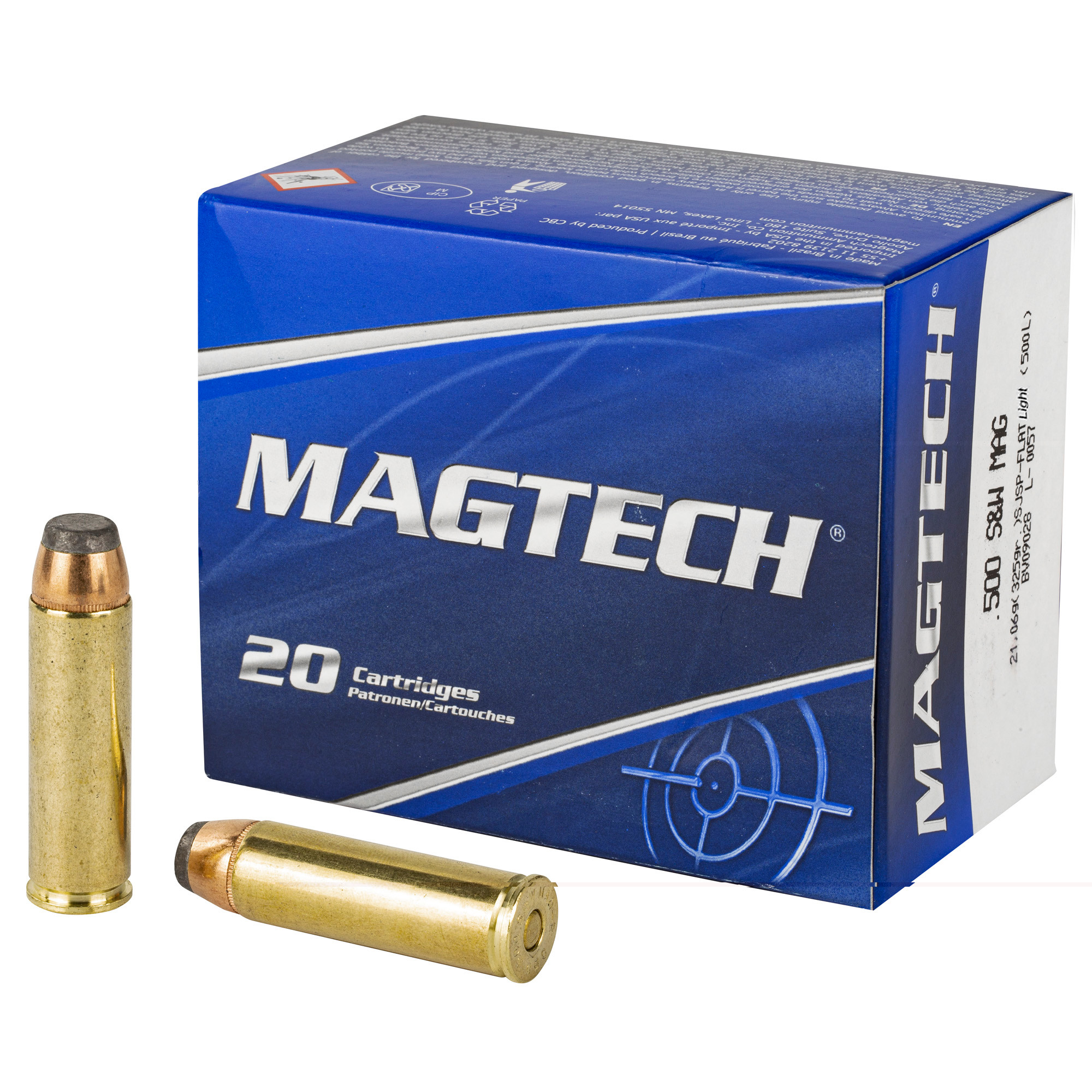 Magtech Ammunition 500 S&W Magnum 325 Grain Light Loading Semi Jacketed Soft Point 20RD