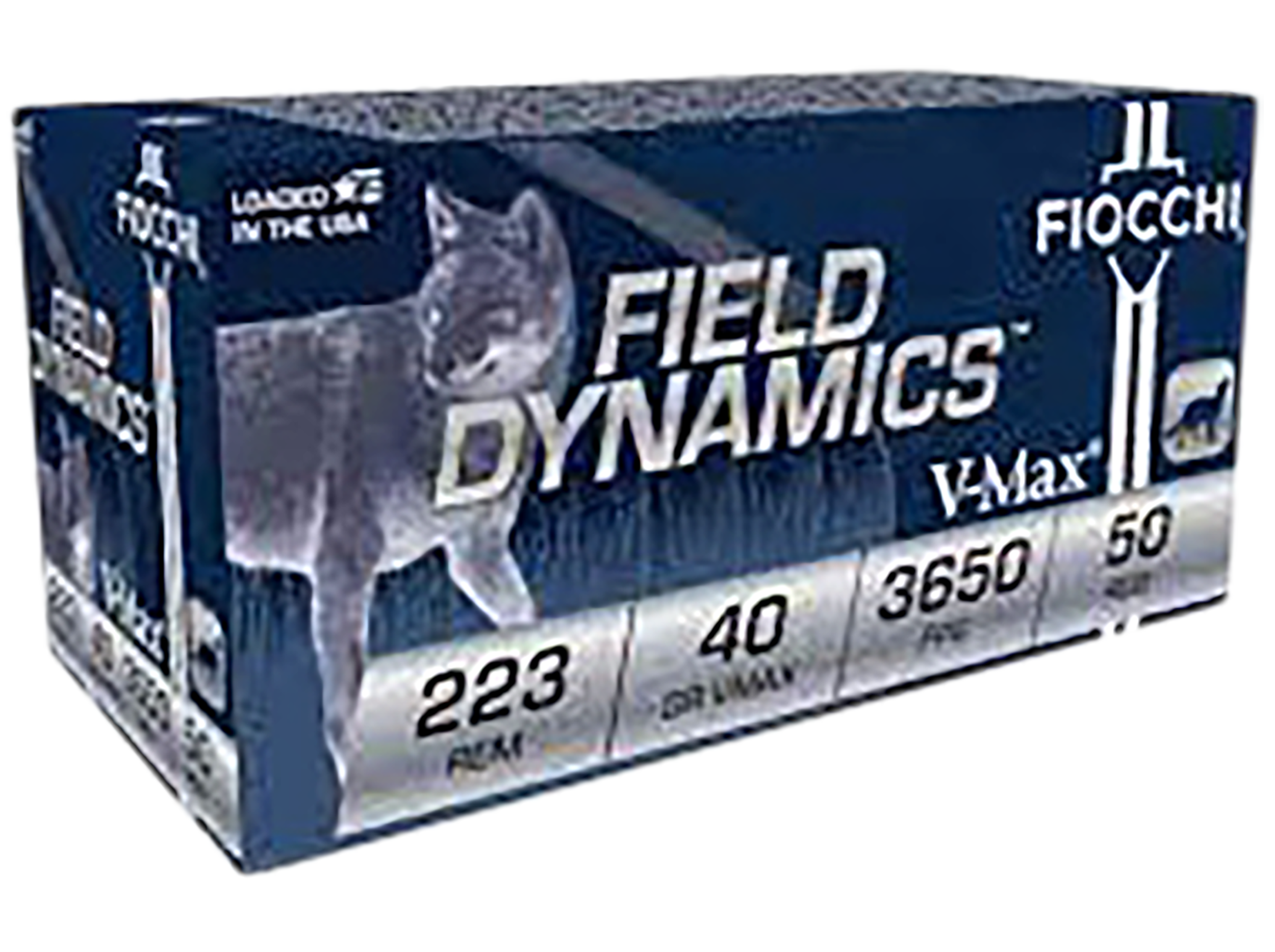 Fiocchi 223FHVB Field Dynamics V-Max 223 Rem 40 gr Hornady V-Max (VMX) 50 Per Box/ 4 Cs