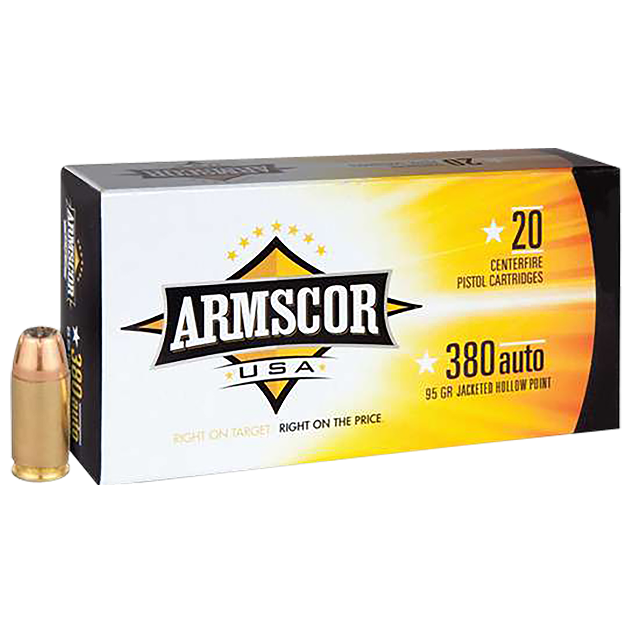 Armscor FAC3803N USA Competition 380 ACP 95 gr Jacketed Hollow Point (JHP) 20rd Bx