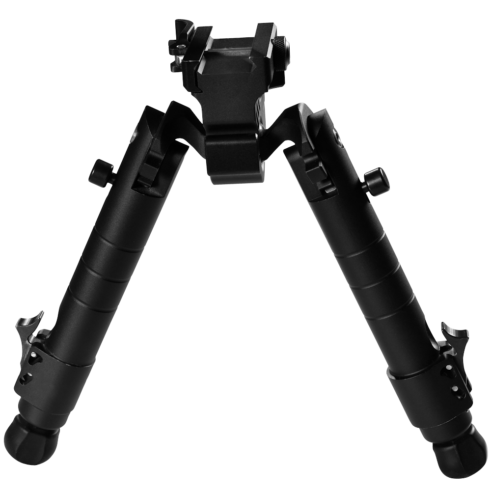Warne Skyline Bipod Picatinny Rail Mount 6.9" to 9.1" Aluminum Black