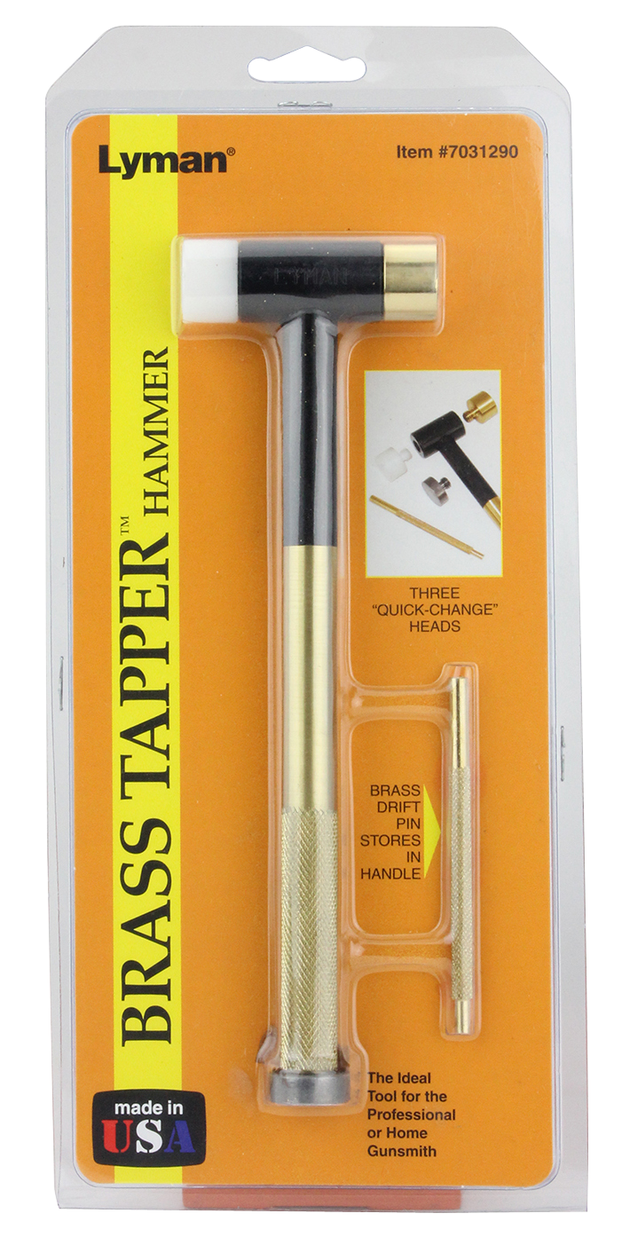 Lyman Tapper Hammer with Interchangeable Brass, Nylon and Steel Heads and Drift Punch 10 oz