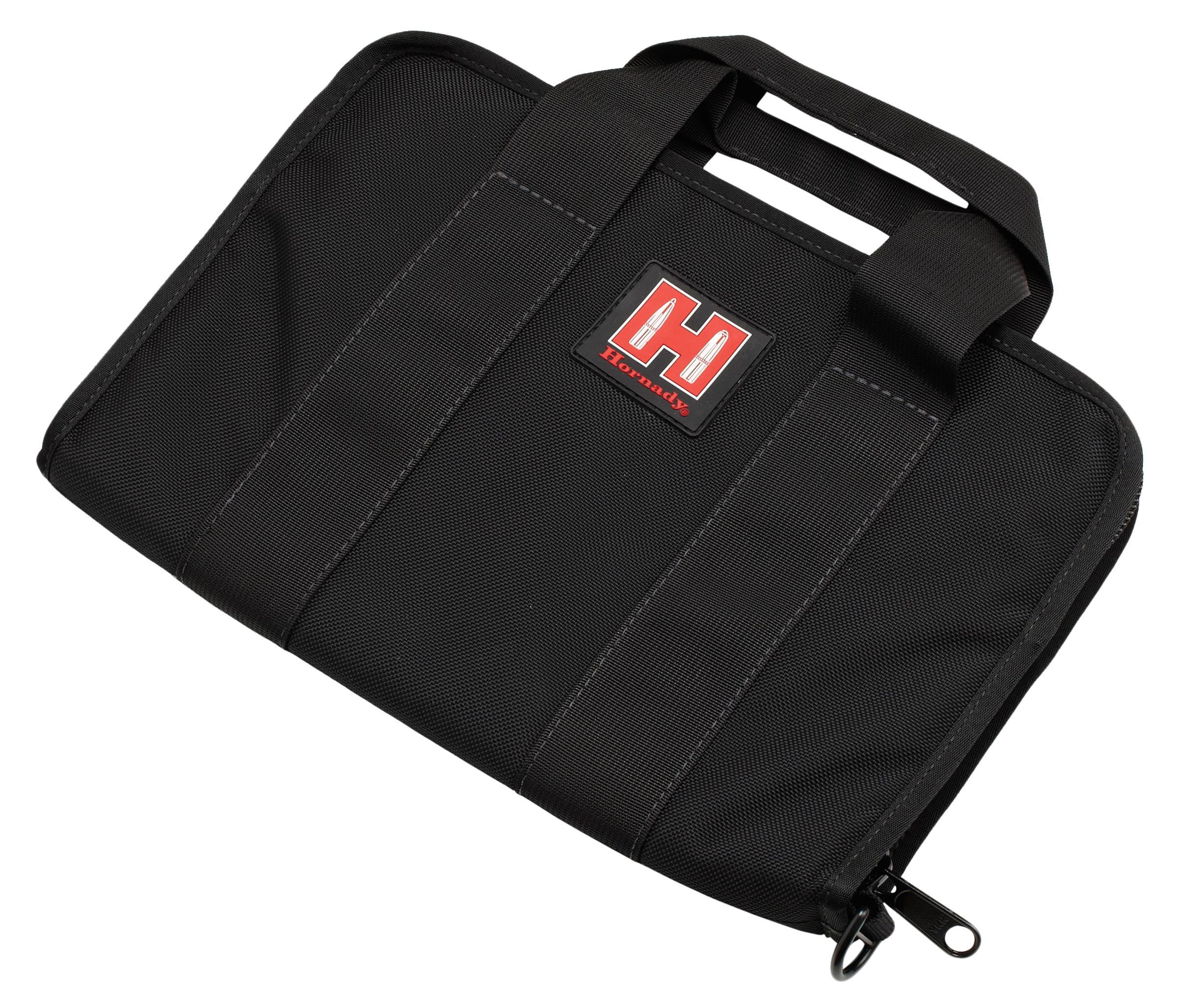 Hornady 99117 Pistol Case Soft Black/Red Holds 1 Handgun Cordura