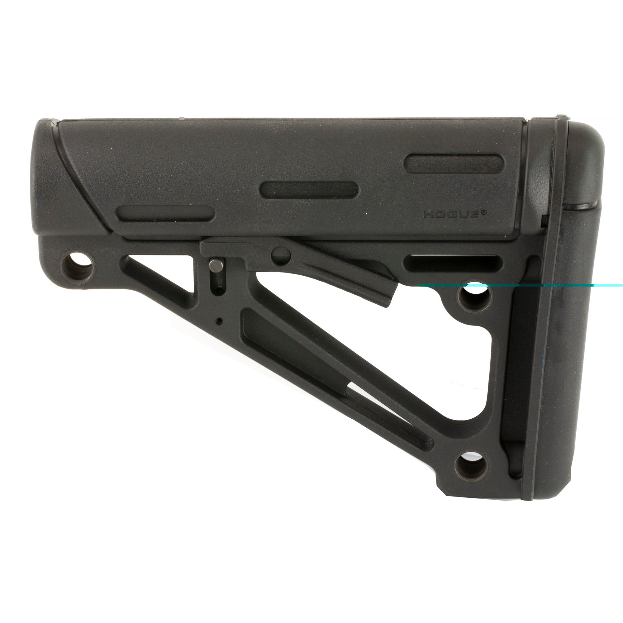 Hogue 15050 OverMolded Collapsible Buttstock Black OverMolded Rubber Black for AR15, M16, M4 with Commercial Tube (Tube Not Included)