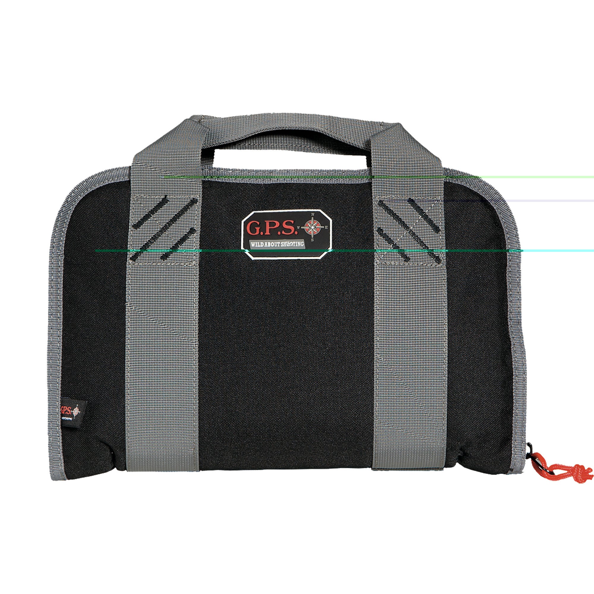 GPS Bags 1107PCCB Double Compact with Visual ID Storage System, Mag Storage Pockets, Lockable Zippers & Black Finish Holds Up To 1-2 Handguns Includes Ammo Dump Cup
