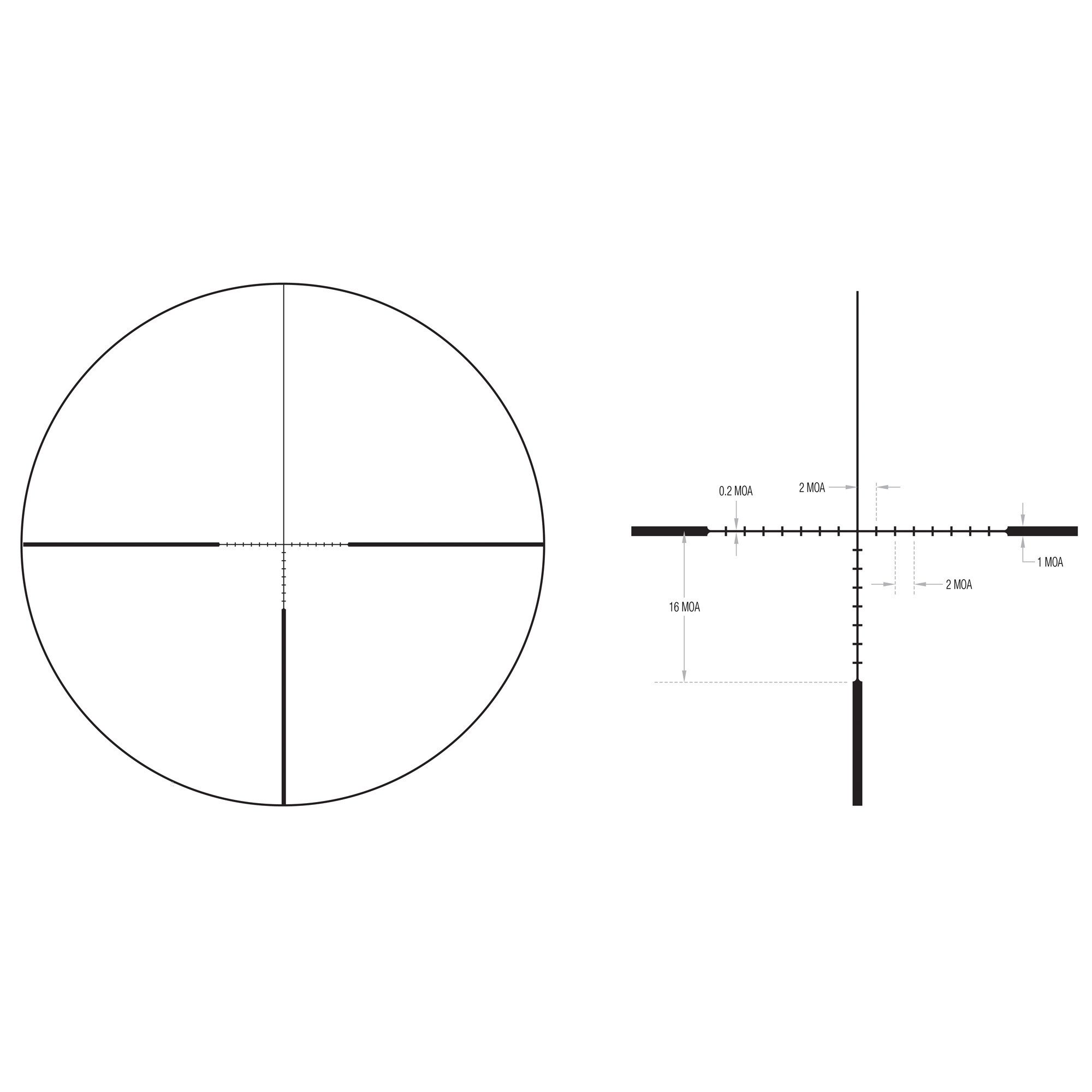 Trijicon 3-12x40 Ascent 30mm Rifle Scope Matte Black, BDC Hunter Holds