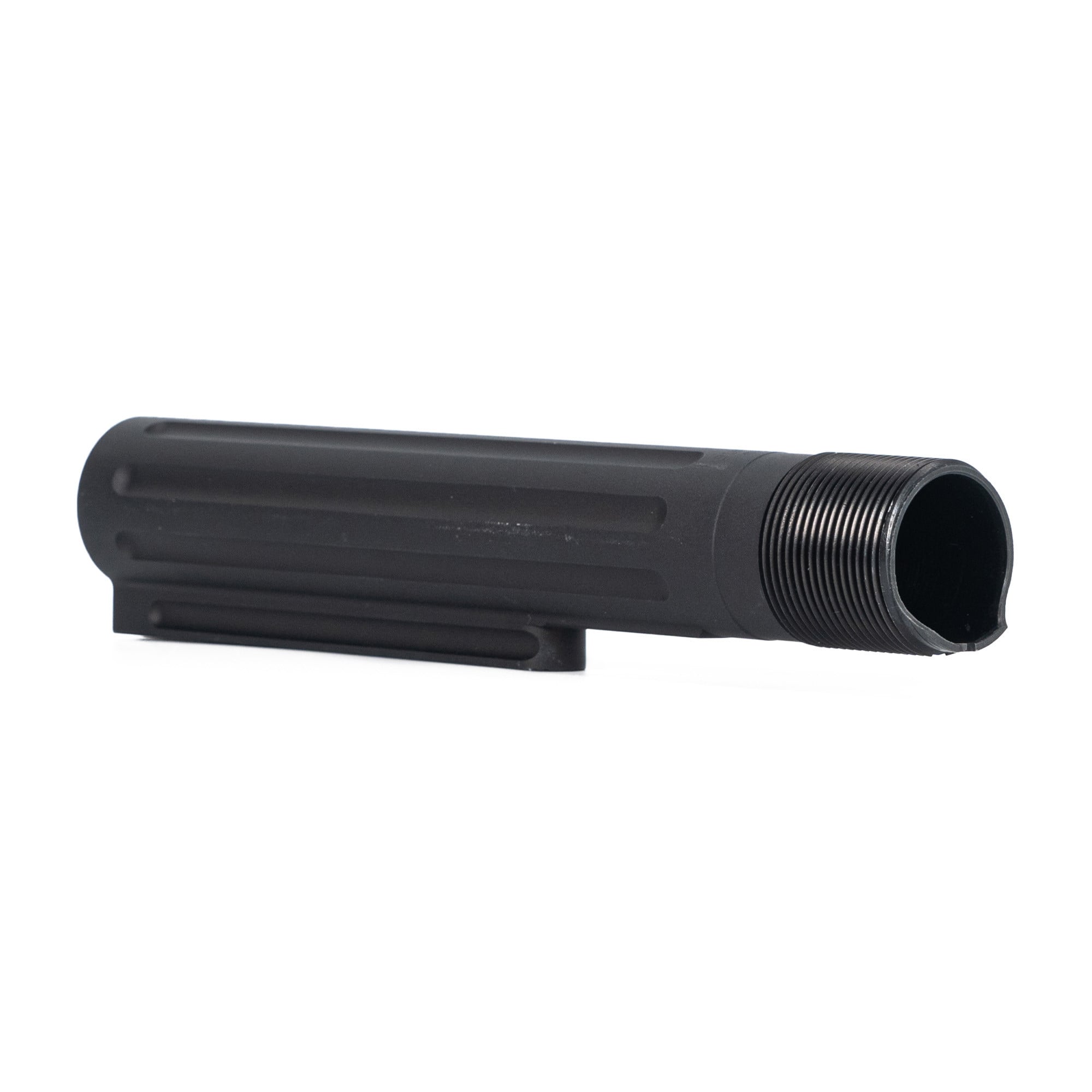 PWS Enhanced Receiver Extension Buffer Tube 6-Position Mil-Spec Diameter AR-15, LR-308 Carbine Aluminum Black