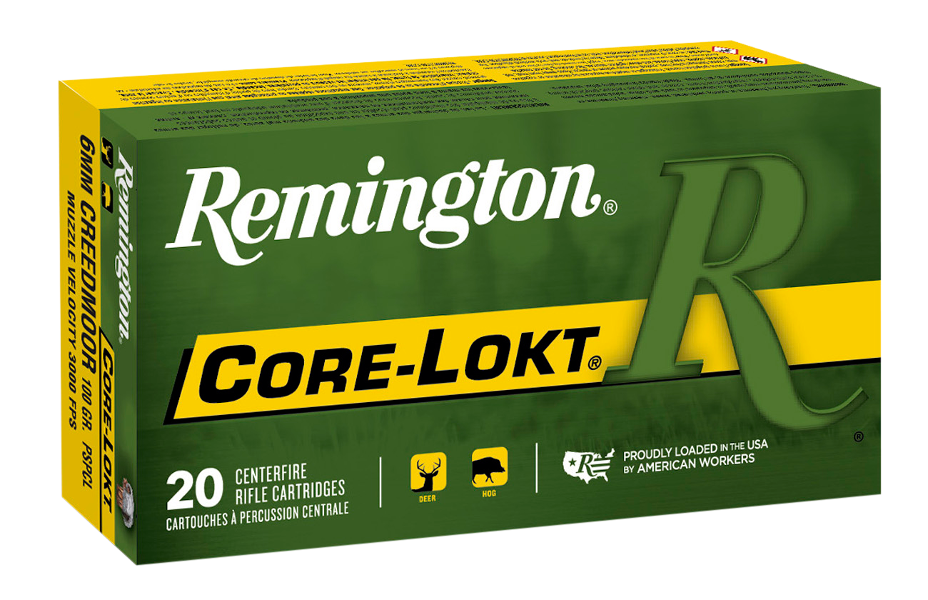 Remington Core-Lokt Ammunition 6mm Creedmoor 100 Grain Pointed Soft Point 20RD