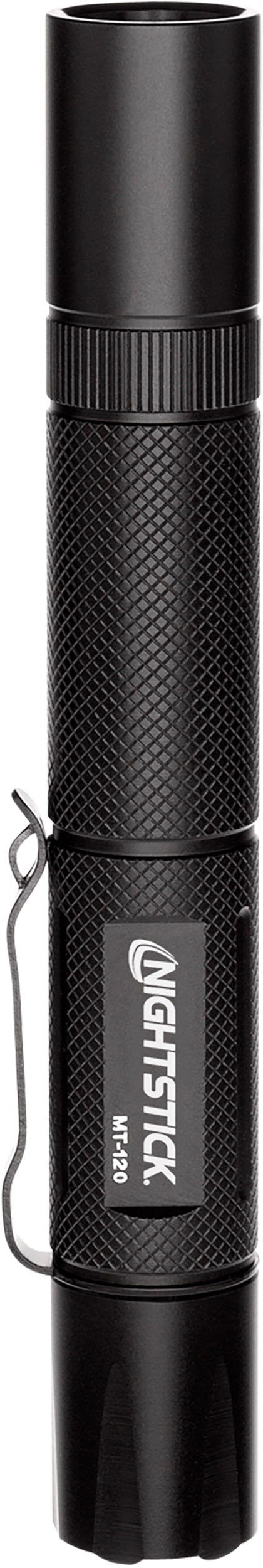 Nightstick MT120 MT-120 Mini-TAC Black Anodized Hardcoat Aluminum White LED 140 Lumens 68 Meters Beam Distance