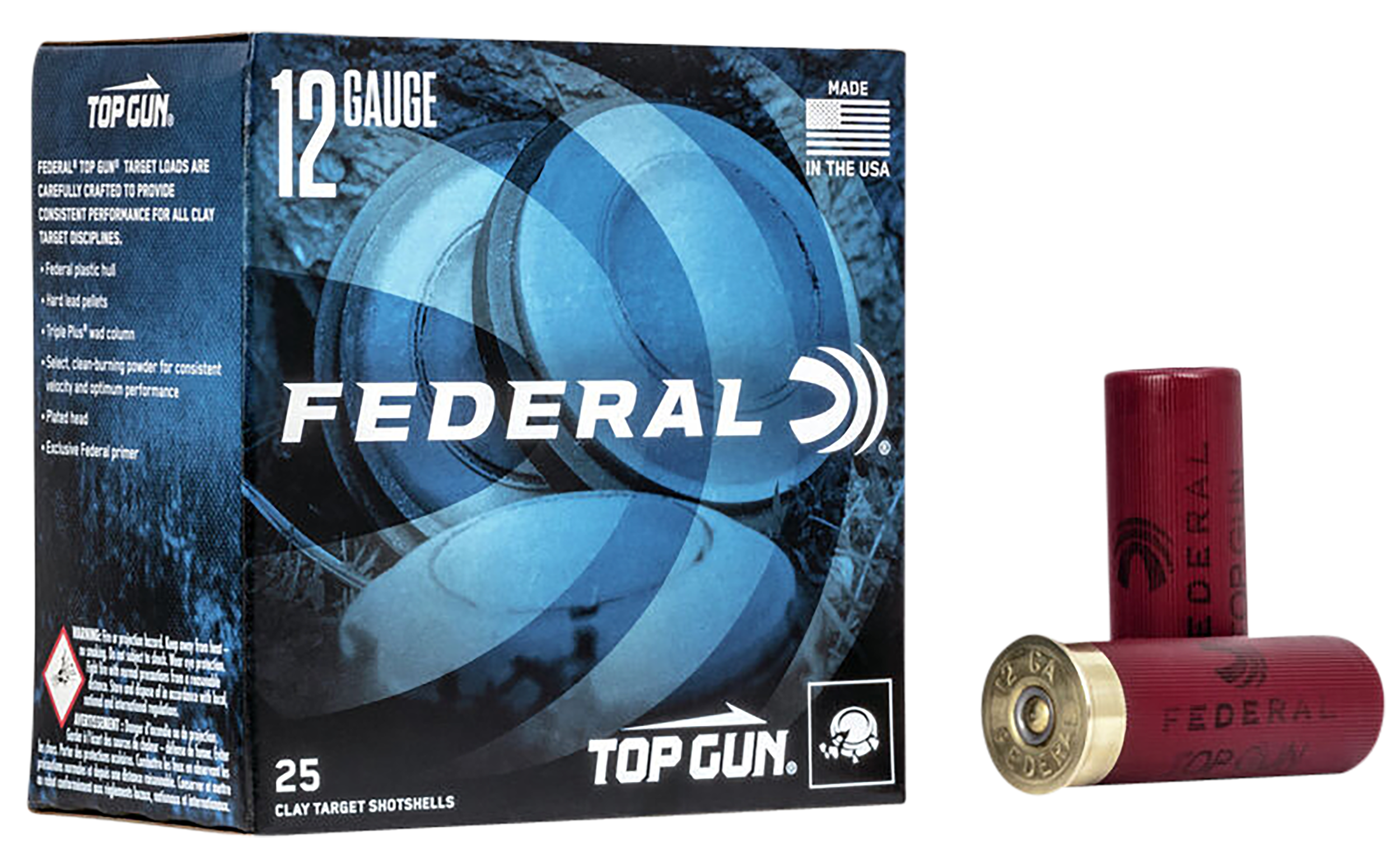 Federal TGL128 Top Gun Target Load 12 Gauge 2.75" 1 1/8 oz 8 Shot 25 Per Box/ 10 Cs