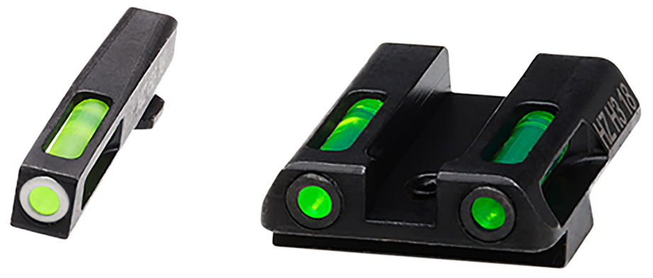 HIVIZ LiteWave H3 Night Sight Set Glock 42, 43 3-Dot Tritium Green Litepipe with White Front Ring