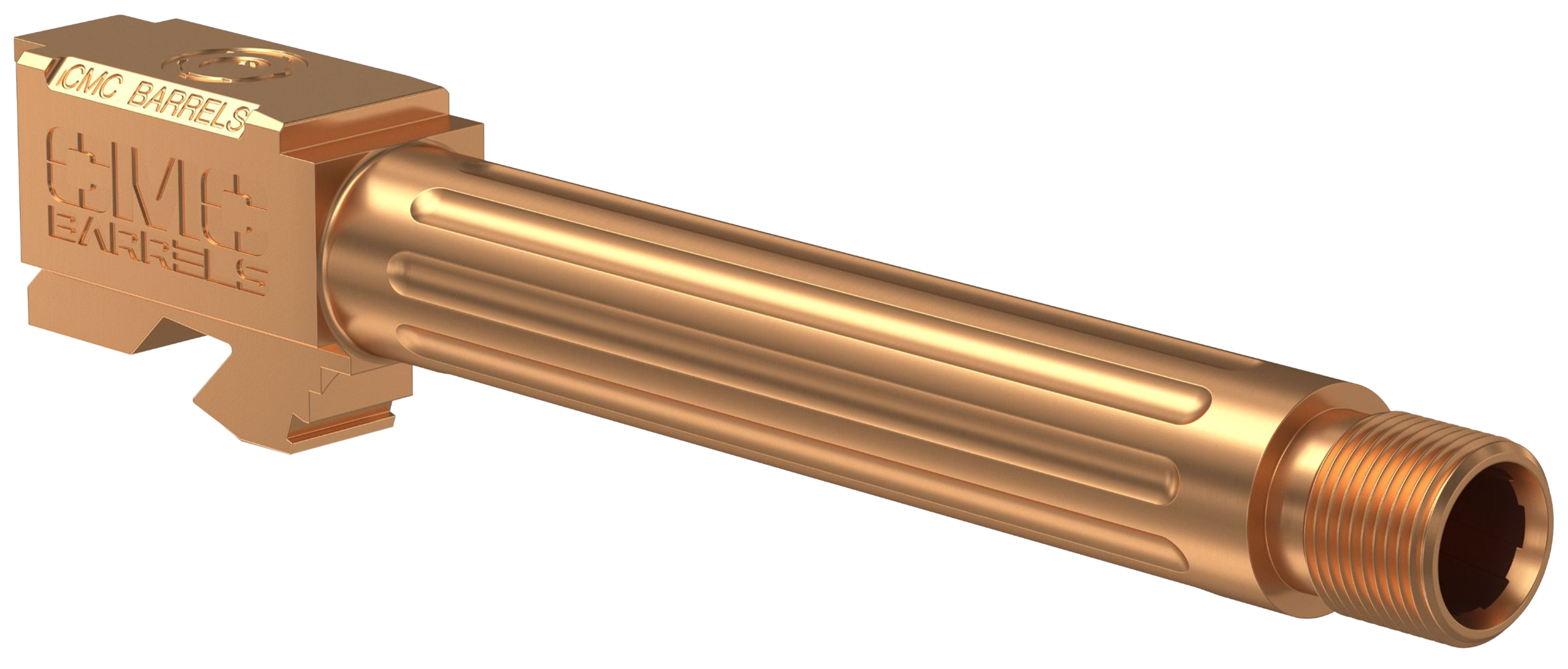CMC Triggers 75513 Match PrecisionCompatible w/Glock 17 Gen3-4 9mm Luger 4.48" Bronze DLC Stainless Steel Fluted/Match Grade/Threaded Barrel