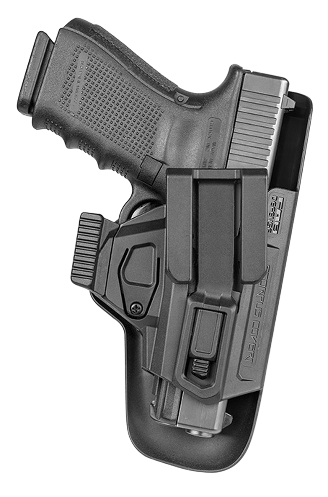 FAB Defense SCCG9B Scorpus CovertIWB Black Polymer Belt Clip Compatible w/Glock 17/19/23/32 Belt 1.50-1.75" Wide Right Hand