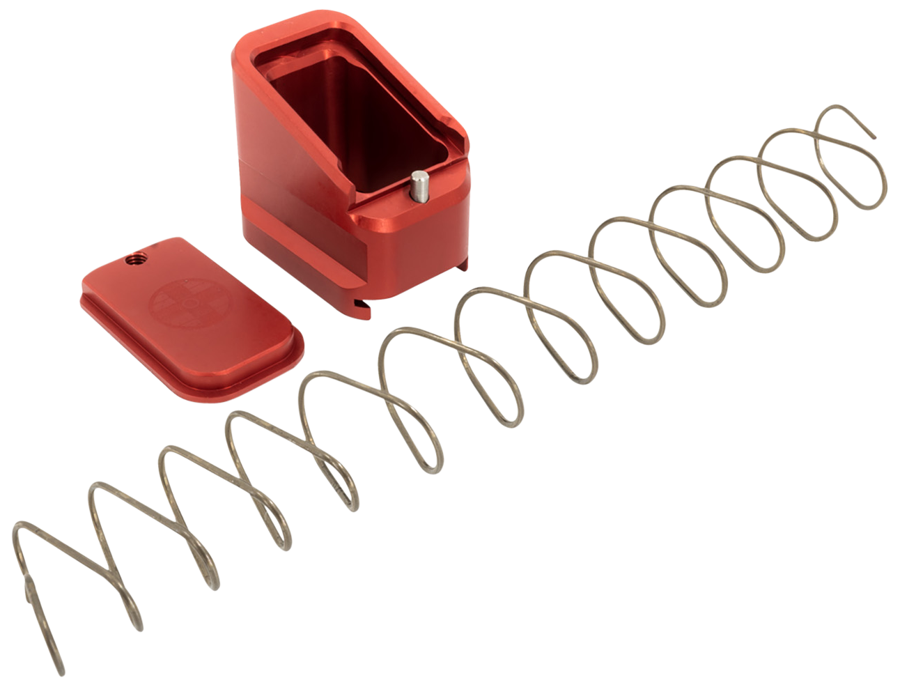 Shield Arms CZP10CME5RED Magazine Extensionfor CZ P10-C/P07, 5rd (9mm), 4rd (40S&W), Red Aluminum