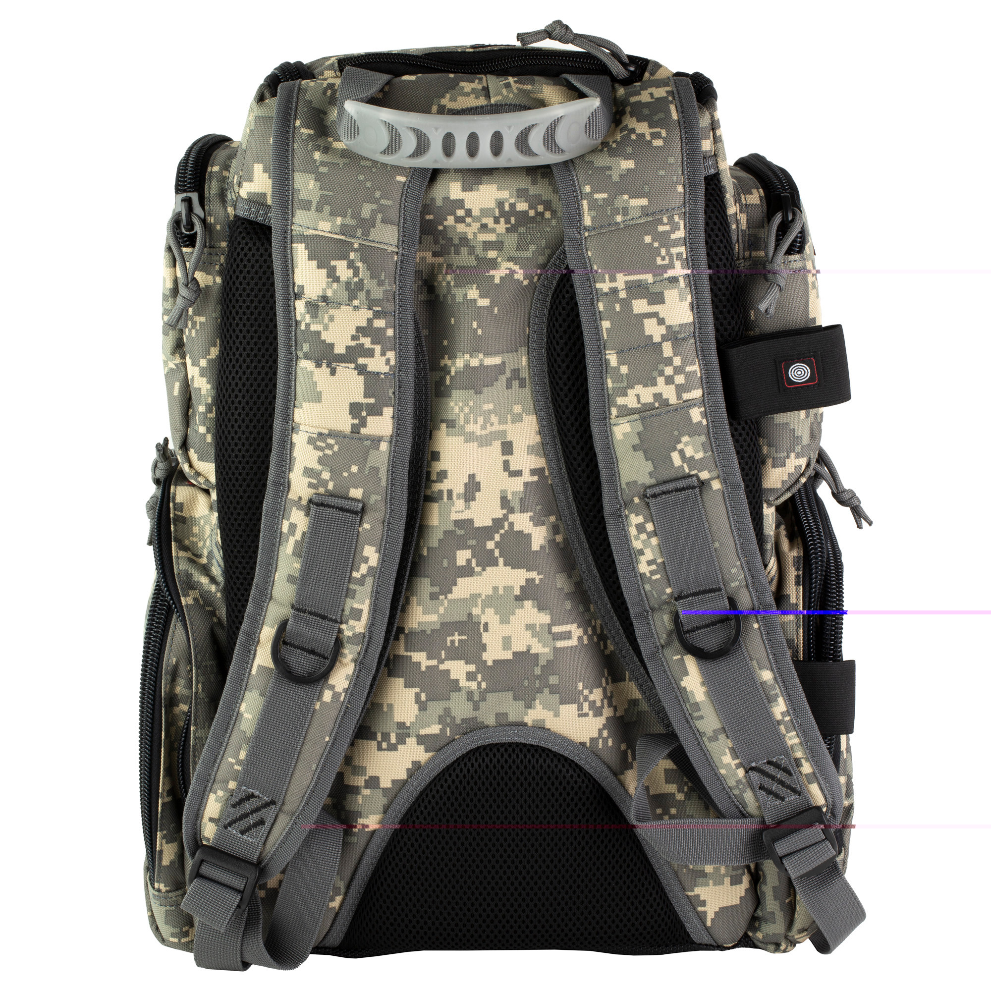 GPS Bags 1711BPDC Handgunner Backpack 1000D Nylon Fall Digital Camo with Foam Cradle Holds 4 Medium Handguns, Mag Pockets, Pull-Out Rain Cover & Visual ID Storage System