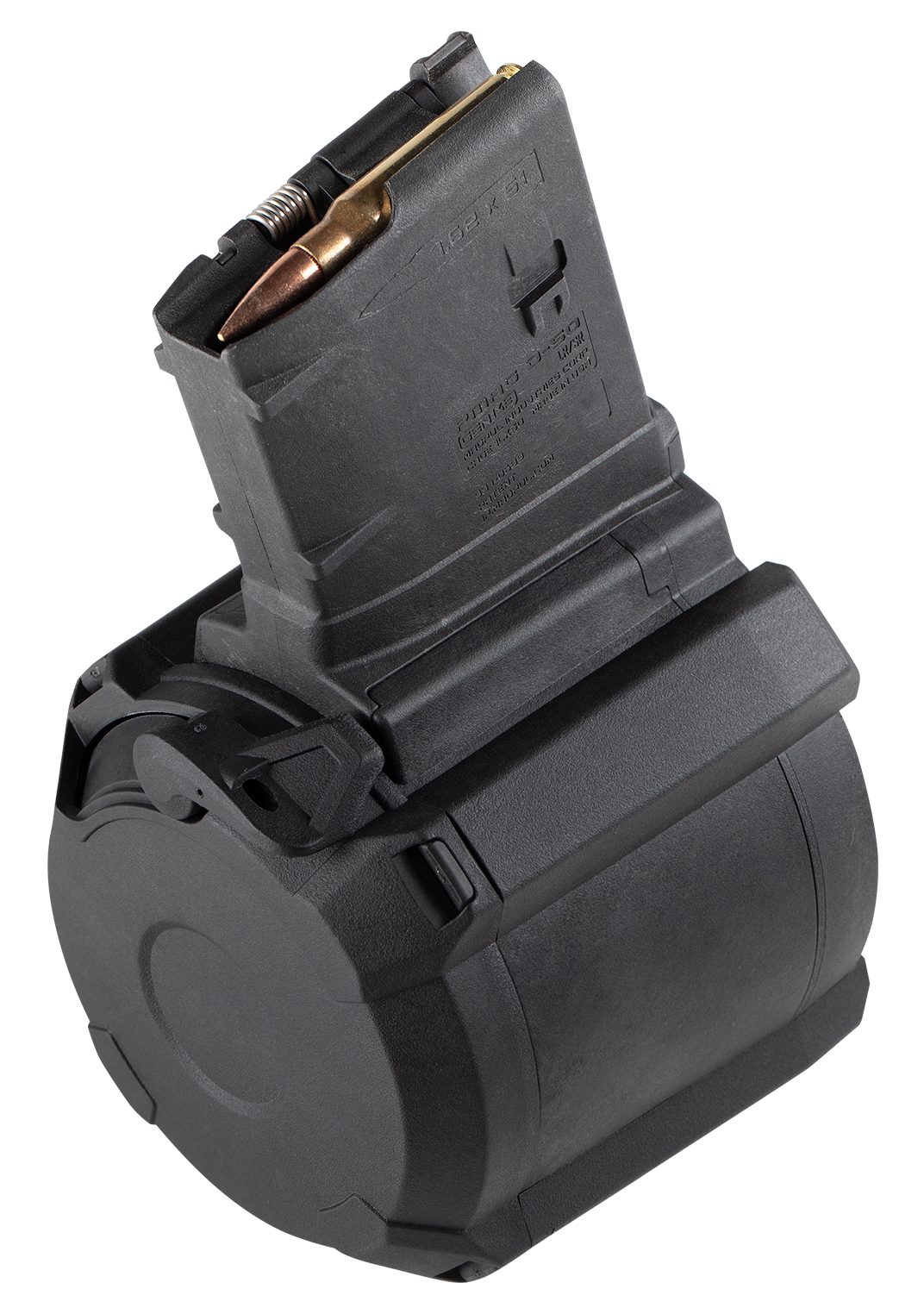 Magpul PMAG D-50 LR/SR Gen M3 Drum Magazine LR308, SR-25 308 Winchester 50-Round Polymer Black