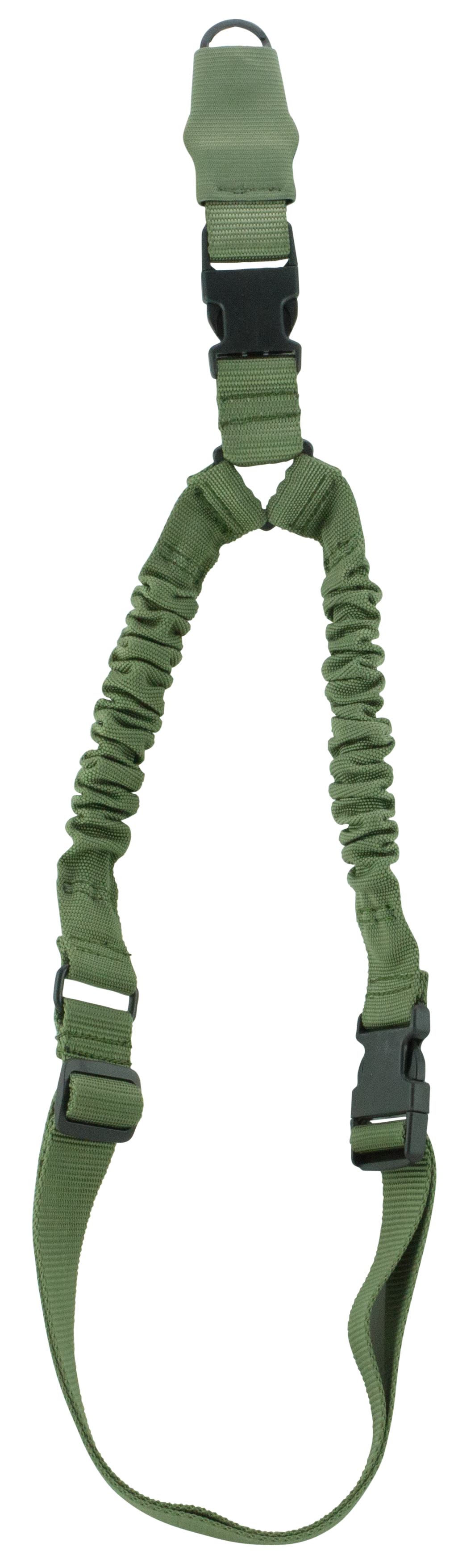 Aim Sports AOPS01G One Point Sling made of Green Elastic Webbing with 26" OAL, 1.25" W & Bungee Design for Rifles