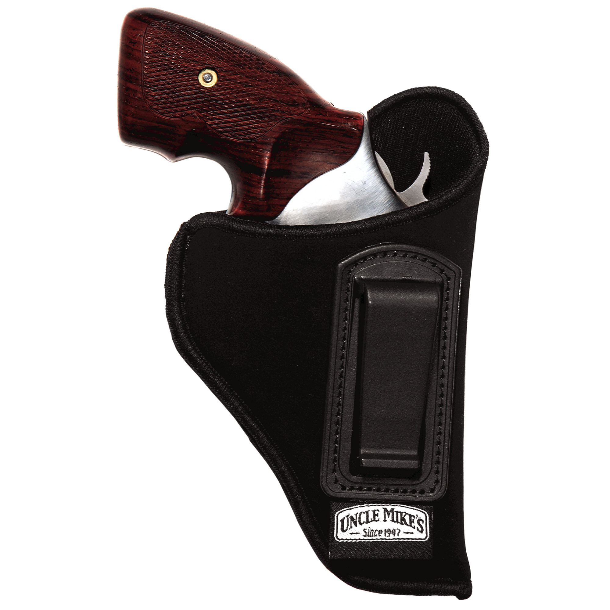Uncle Mike's 89012 Inside The Pants Holster IWB Size 01 Black Suede Like Belt Clip Fits Medium Autos Fits 3-4" Barrel Left Hand