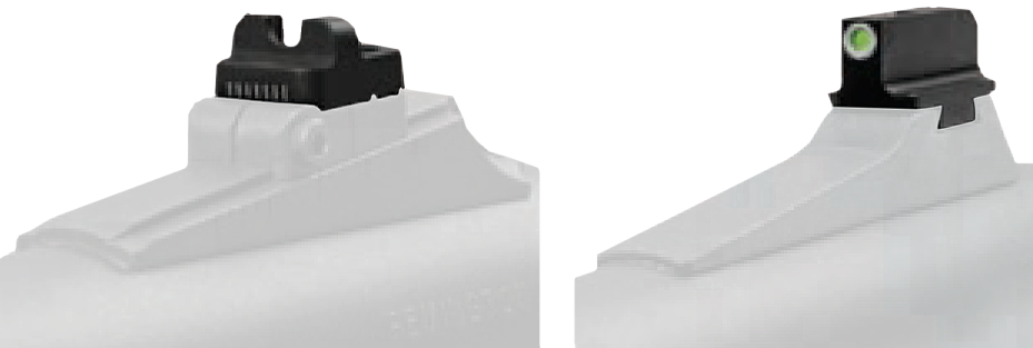 TruGlo Tritium Pro Sight Set 1911 Kimber Front and Rear Sight Cuts Tritium Green with White Front Outline