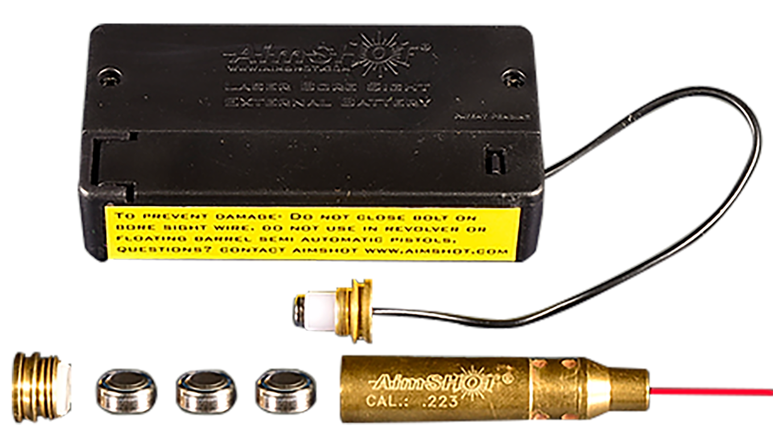 Aimshot BS22320X Laser BoresighterCartridge 223 Rem Brass 20X Brighter