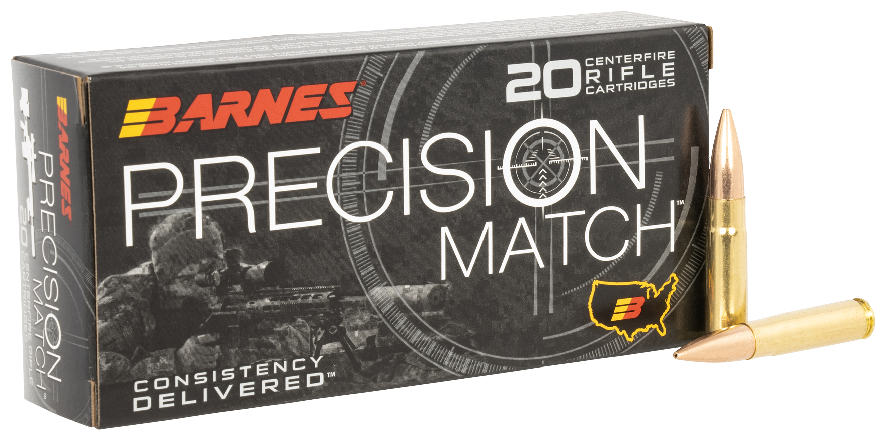 Barnes Precision Match Ammunition 300 AAC Blackout Subsonic 220 Grain Sierra MatchKing Open Tip Match 20RD