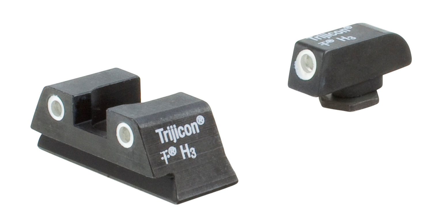 Trijicon Bright & Tough Night Sight Set Glock 42, 43 Steel Matte 3-Dot Tritium Green