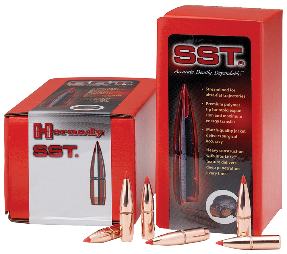 Hornady SST Bullets 284 Caliber, 7mm (284 Diameter) 154 Grain InterLock Polymer Tip Spitzer Boat Tail Box of 100