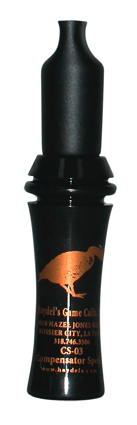 Haydel's Game Calls CS03 CompensatorOpen Call Specklebelly Sounds Attracts Geese Black Acrylic