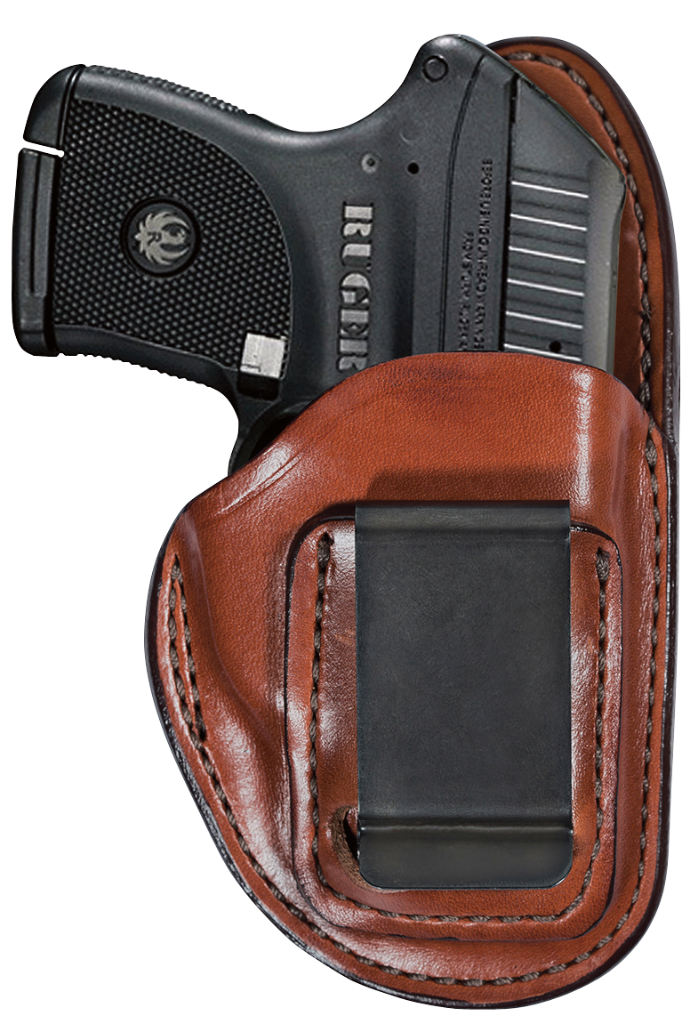 Bianchi 19232 100 ProfessionalIWB Size 10A Tan Leather Belt Clip Compatible w/Glock 26/27/S&W M&P Compact, Belt 1.75" Wide Right Hand