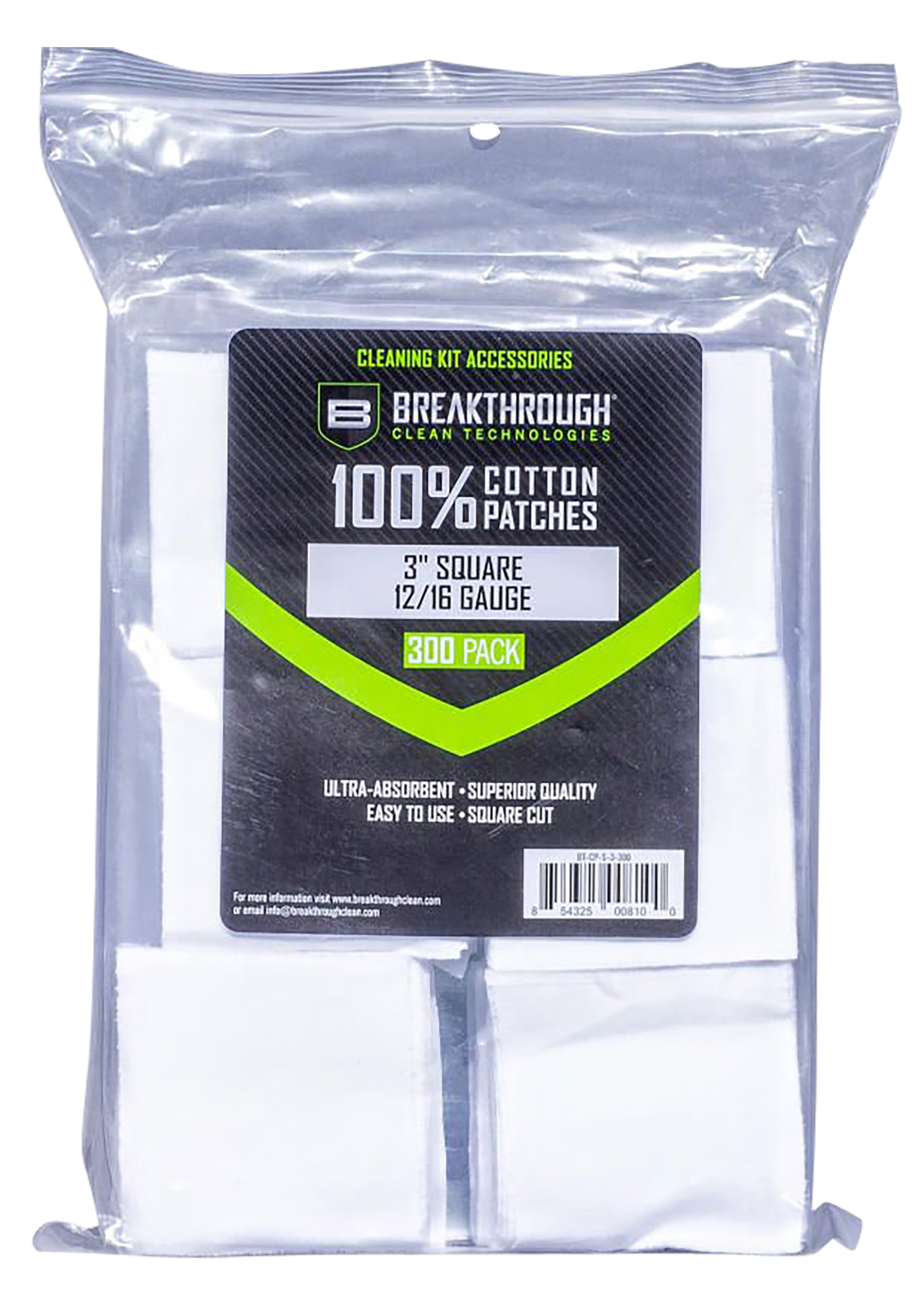 Breakthrough Clean BTCPS3300 Square Patches 12-16 Gauge 300 pieces