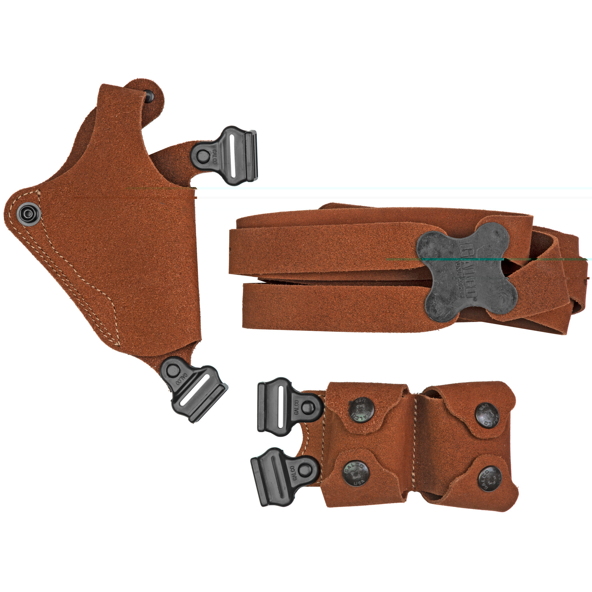 Galco CL2160 Classic Lite 2.0 Shoulder System Size Fits Chest Up To 56" Natural Leather Shoulder Fits S&W J Frame Fits Charter Arms Undercover Right Hand
