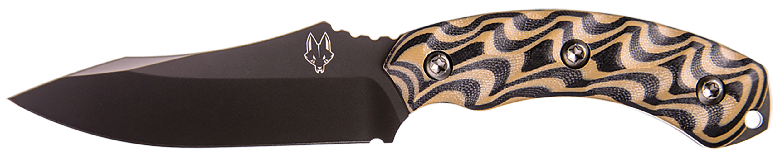 Southern Grind SG0507020601 Jackal4.75" Fixed Drop Point Plain Black PVD 8670 Steel Blade 4.50" Black/Tan G10 3D Milled Handle Includes Sheath