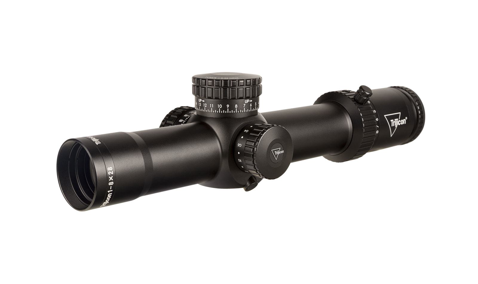 Trijicon 1-8x28 Credo HX 34mm Rifle Scope Satin Black, MOA Segmented Circle (Red / Green), 1/p