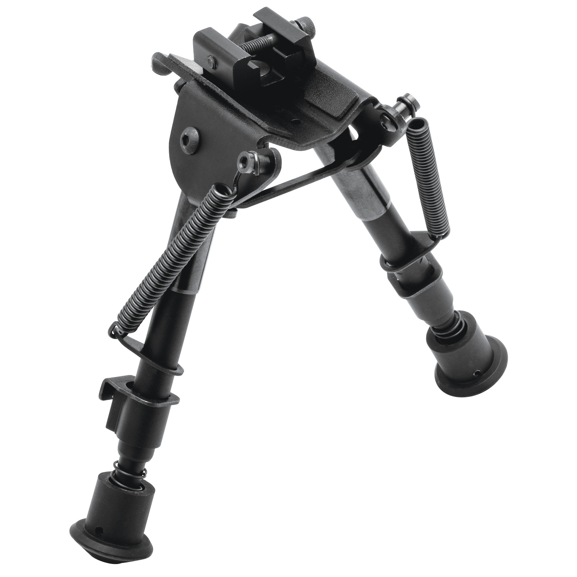 TruGlo TG8901S TacPodFixed Bipod made of Black Aluminum with Rubber Feet, Sling Stud or Picatinny Rail Attachment, Spring Assisted Design & 6-9" Vertical Adjustment Includes Adapter