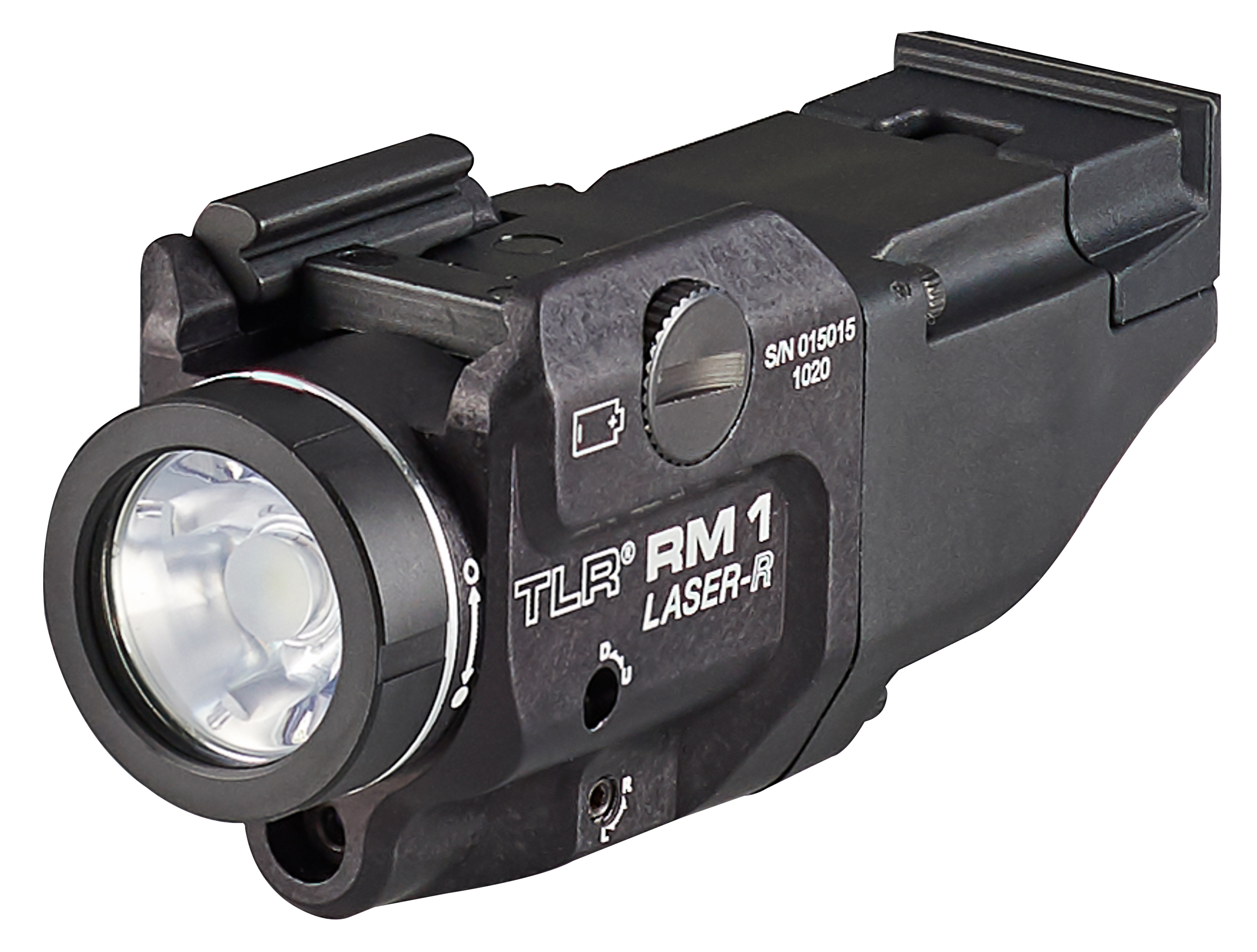 Streamlight 69446 TLR RM 1 Weapon Light w/Laser 140/500 Lumens Output White LED Light Red Laser 140 Meters Beam Rail Grip Clamp Mount Black Anodized Aluminum