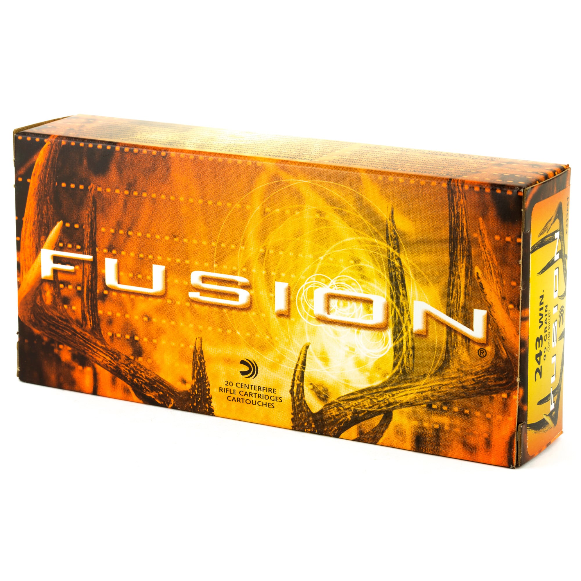 Federal Fusion Ammunition 243 Winchester 95 Grain Bonded Spitzer Boat Tail 20RD
