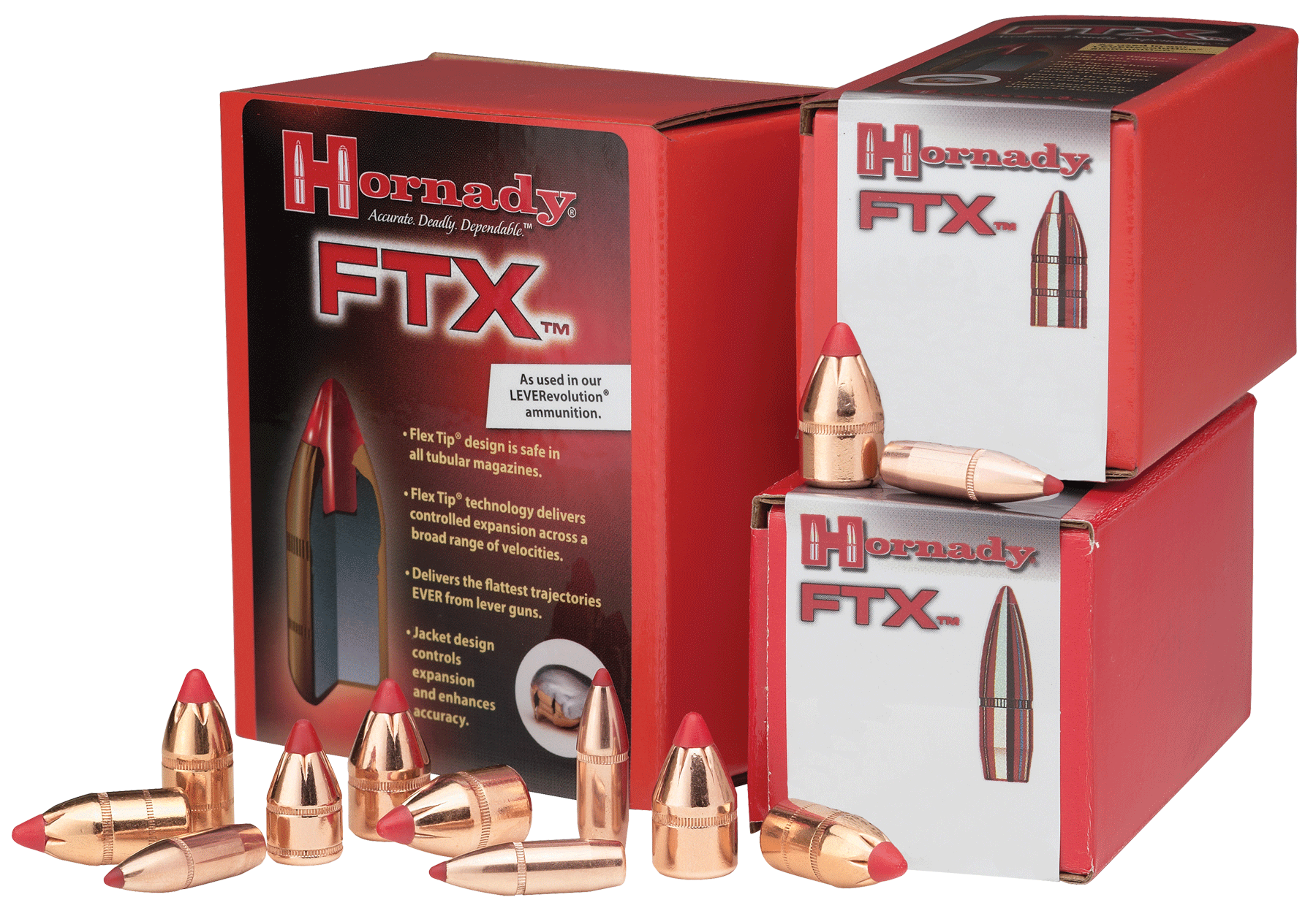Hornady 45015 FTX Hunting 45 Cal .458 325 gr Flex Tip eXpanding (FTX)