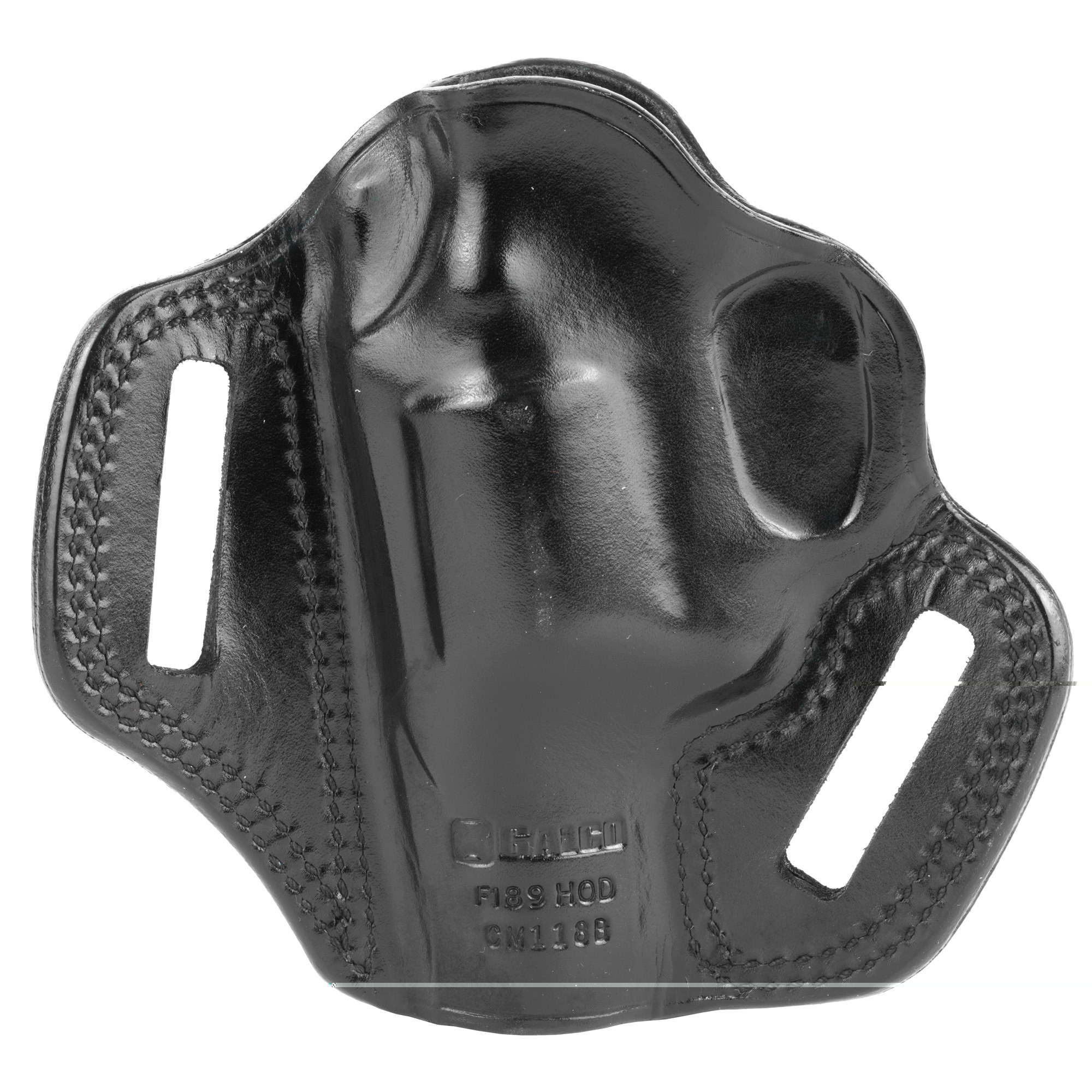 Galco CM118B Combat MasterOWB Black Leather Belt Slide Fits Ruger SP101 Right Hand