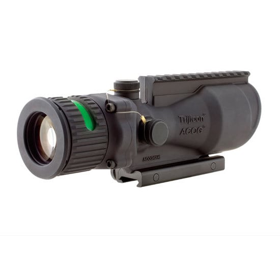 Trijicon 6x48 Acog Rifle Scope Matte, .308 Green Chevron, w/ Picatinny Rail Adapter
