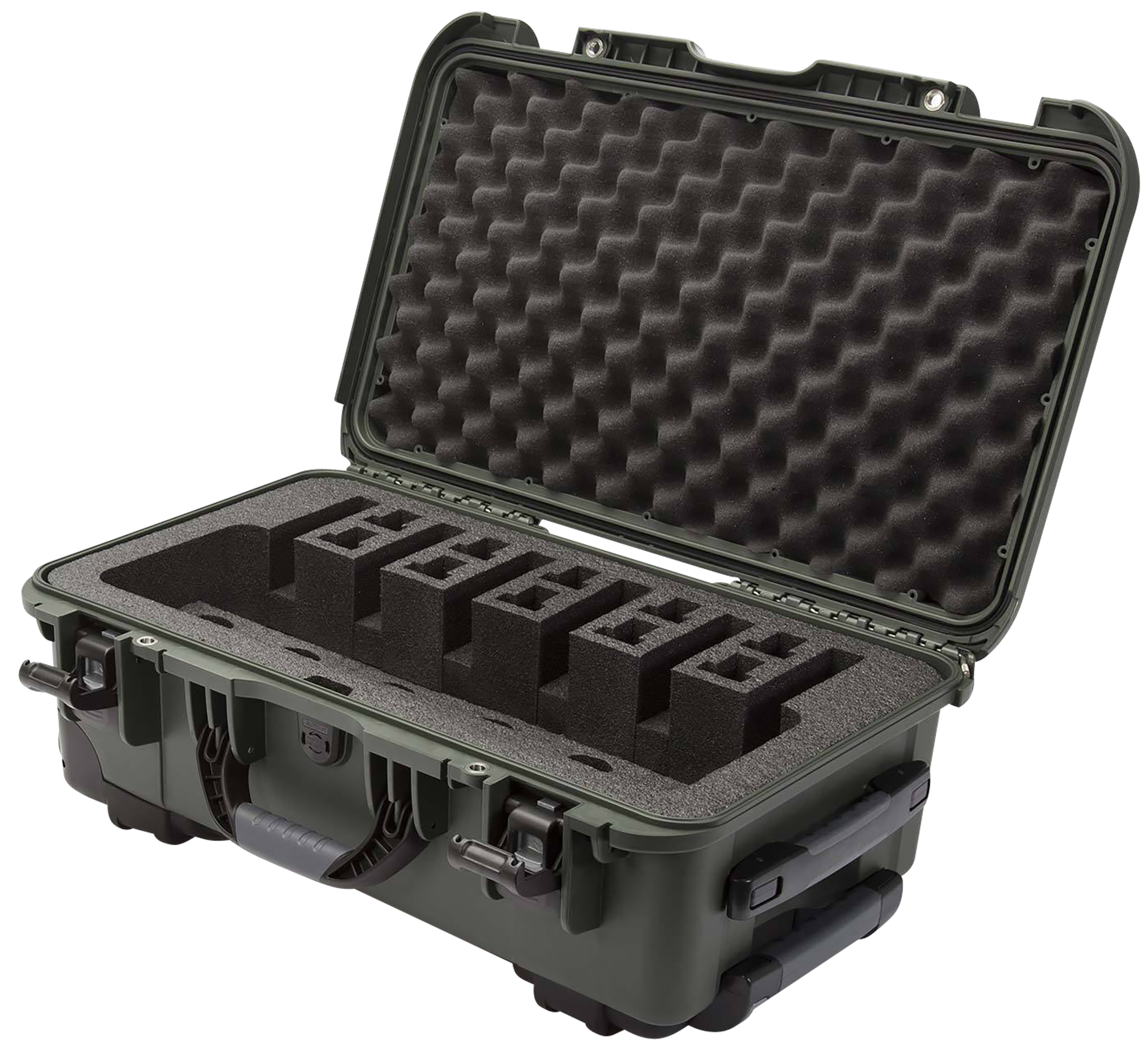 Nanuk 9356UP6 935 6 Up Pistol Case Olive Polymer with Closed-Cell Foam Padding 22" L x 14" W x 9" H Interior Dimensions