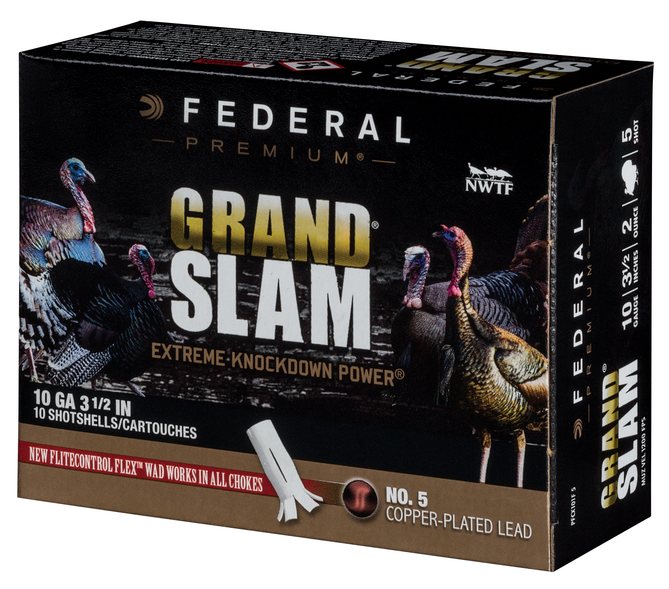 Federal PFCX101F5 Premium Grand Slam 10 3.50" 2 oz 5 Shot 10 Per Box/ 25 Cs