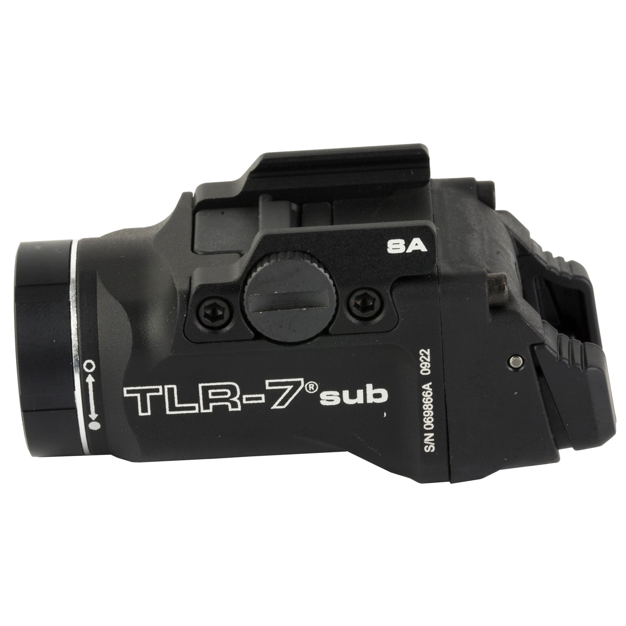 Streamlight 69404 TLR-7 SUB Ultra-Compact For Handgun Springfield Hellcat 500 Lumens Output White LED Light 140 Meters Beam Clamp Mount Black Anodized Aluminum