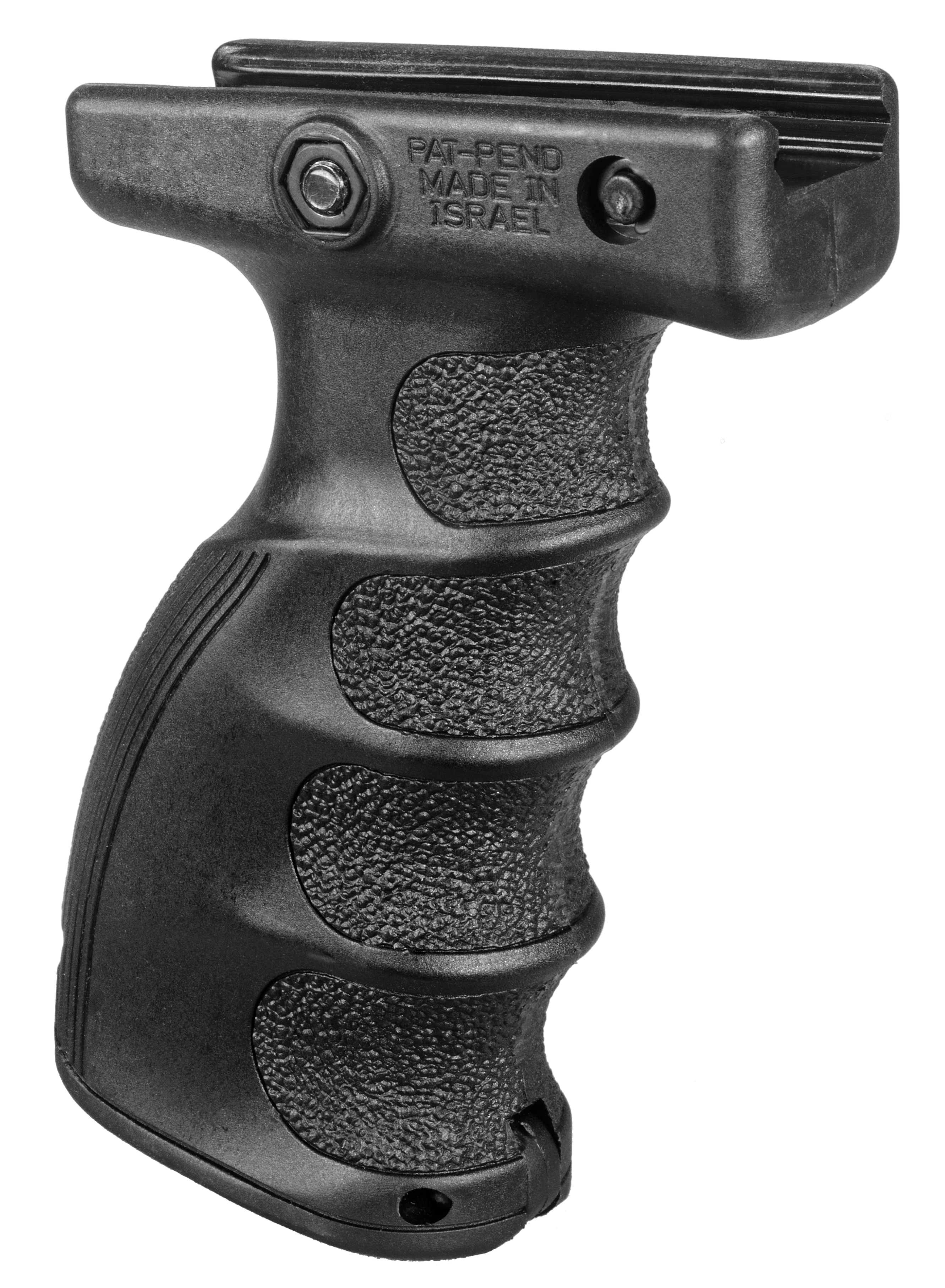 FAB Defense FXAG44SB AG-44S QR Ergonomic Foregrip Made of Polymer With Black Finish & Finger Grooves for Picatinny Rail