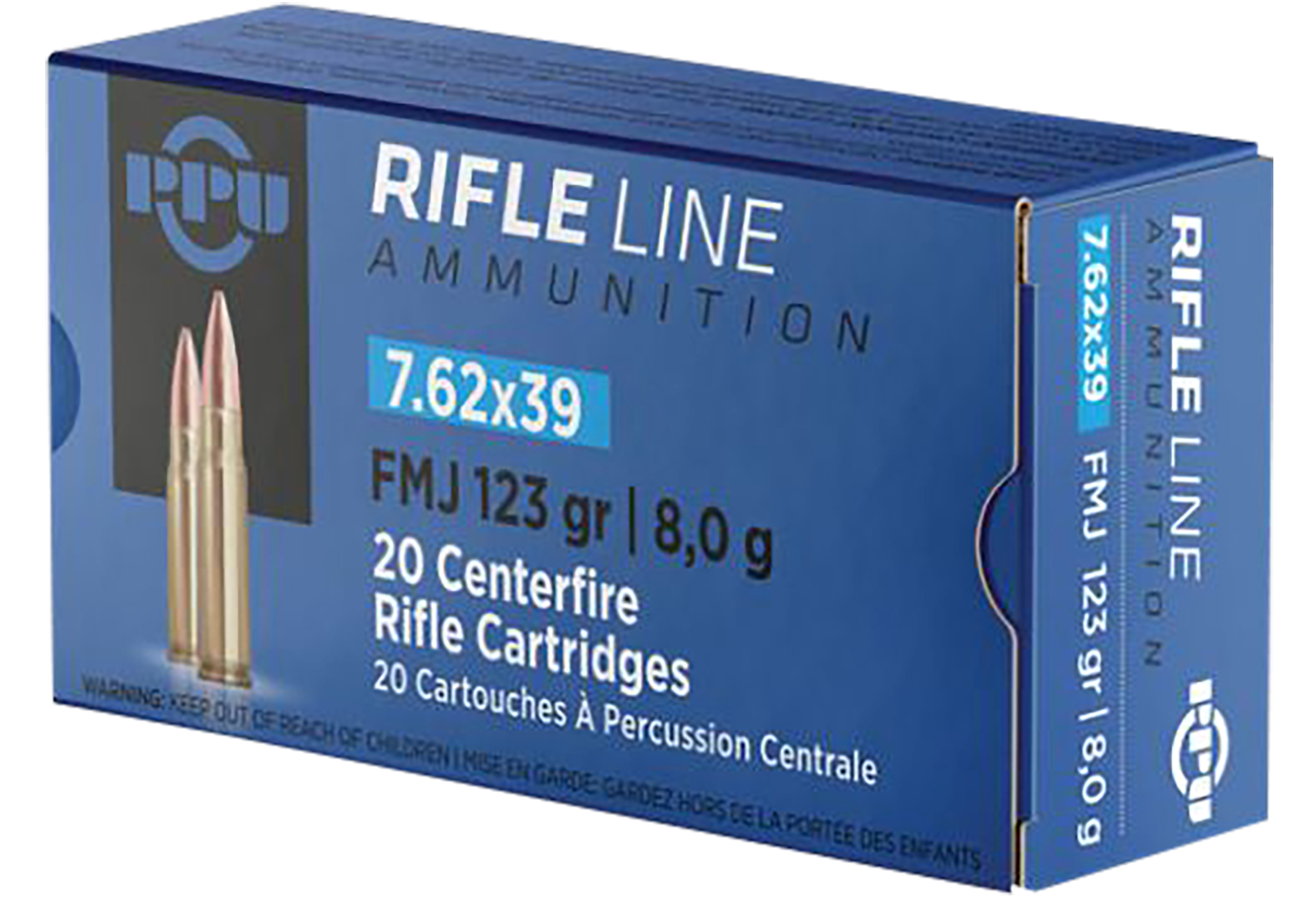 TR&Z PP739F Metric Rifle Rifle Line 7.62x39mm 123 gr Full Metal Case 20 Per Box/ 50 Cs