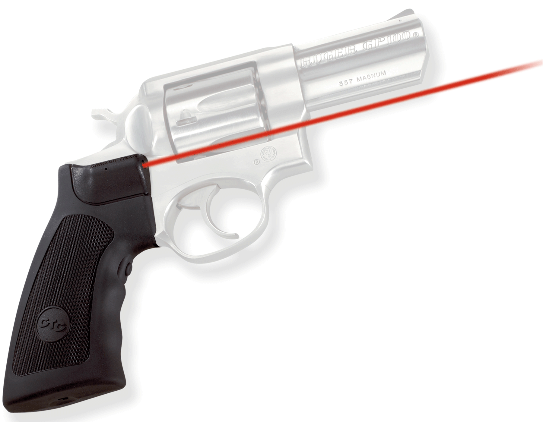 Crimson Trace LG344 Lasergrips5mW Red Laser with 633nM Wavelength & Black Finish for Ruger GP100, Super Redhawk