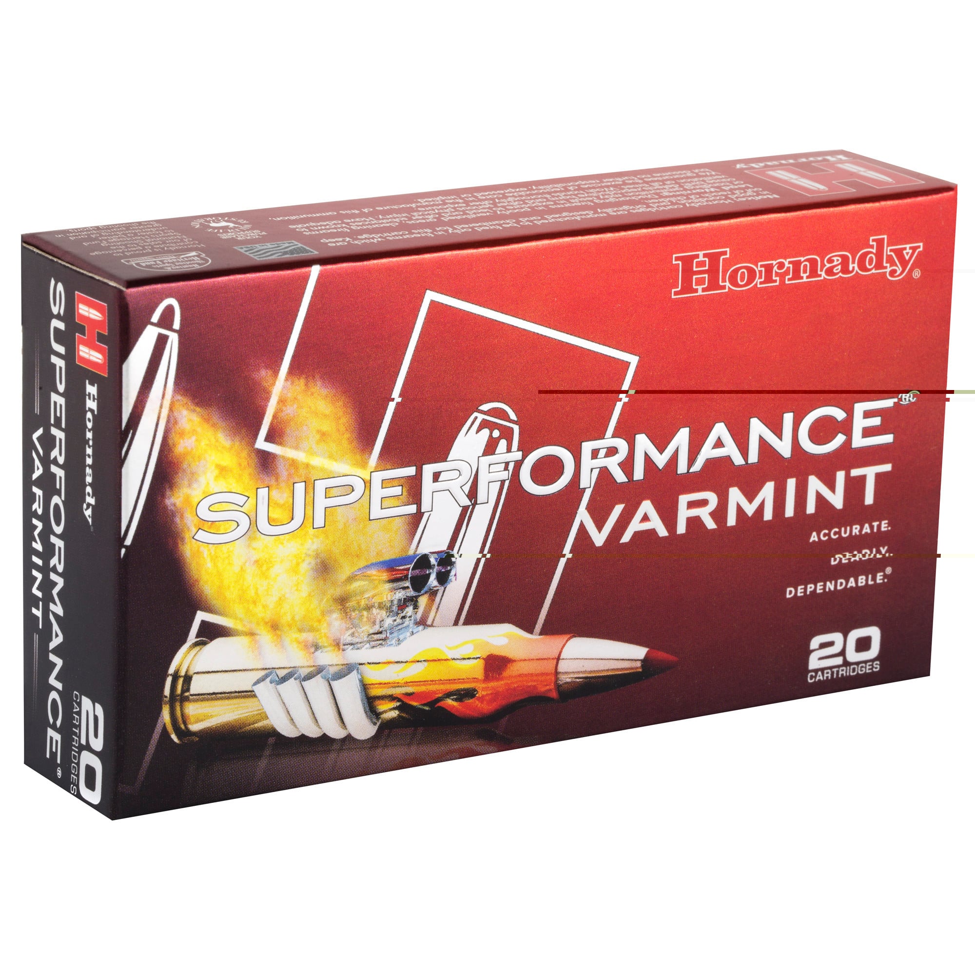 Hornady Superformance Varmint Ammunition 204 Ruger 40 Grain V-Max 20RD