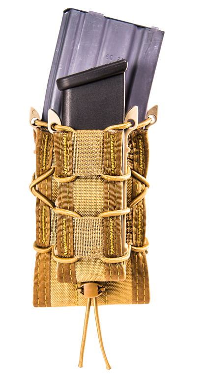 High Speed Gear 11DD00CB TACO Double Decker Mag Pouch Double Coyote Brown Nylon MOLLE Compatible w/ Rifle Compatible w/ Pistol