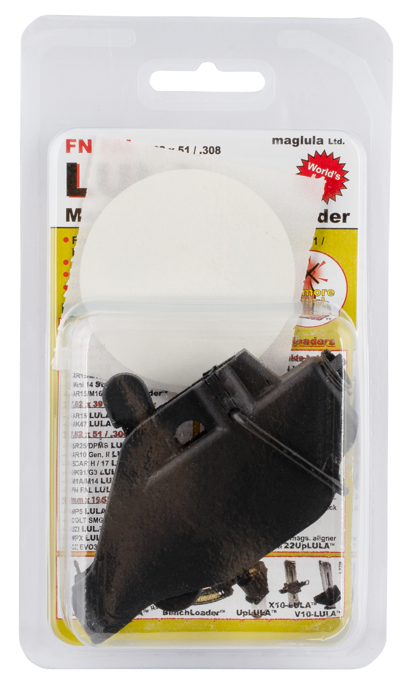 Maglula LU22B LULA Loader & Unloader Made of Polymer with Black Finish for 308 Win, 7.62x51mm NATO FN FAL
