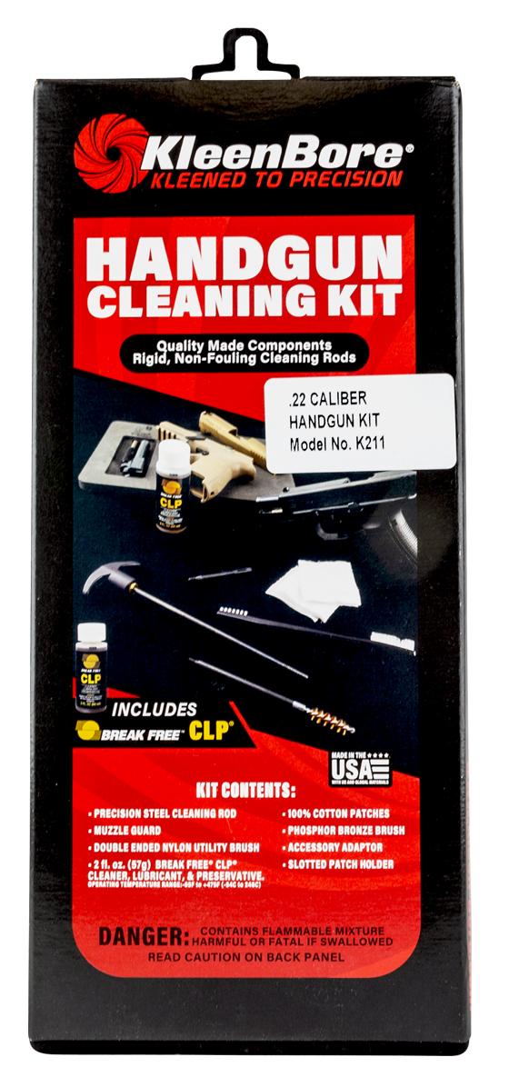 KleenBore K211 Classic Cleaning Kit 22 Cal Handgun